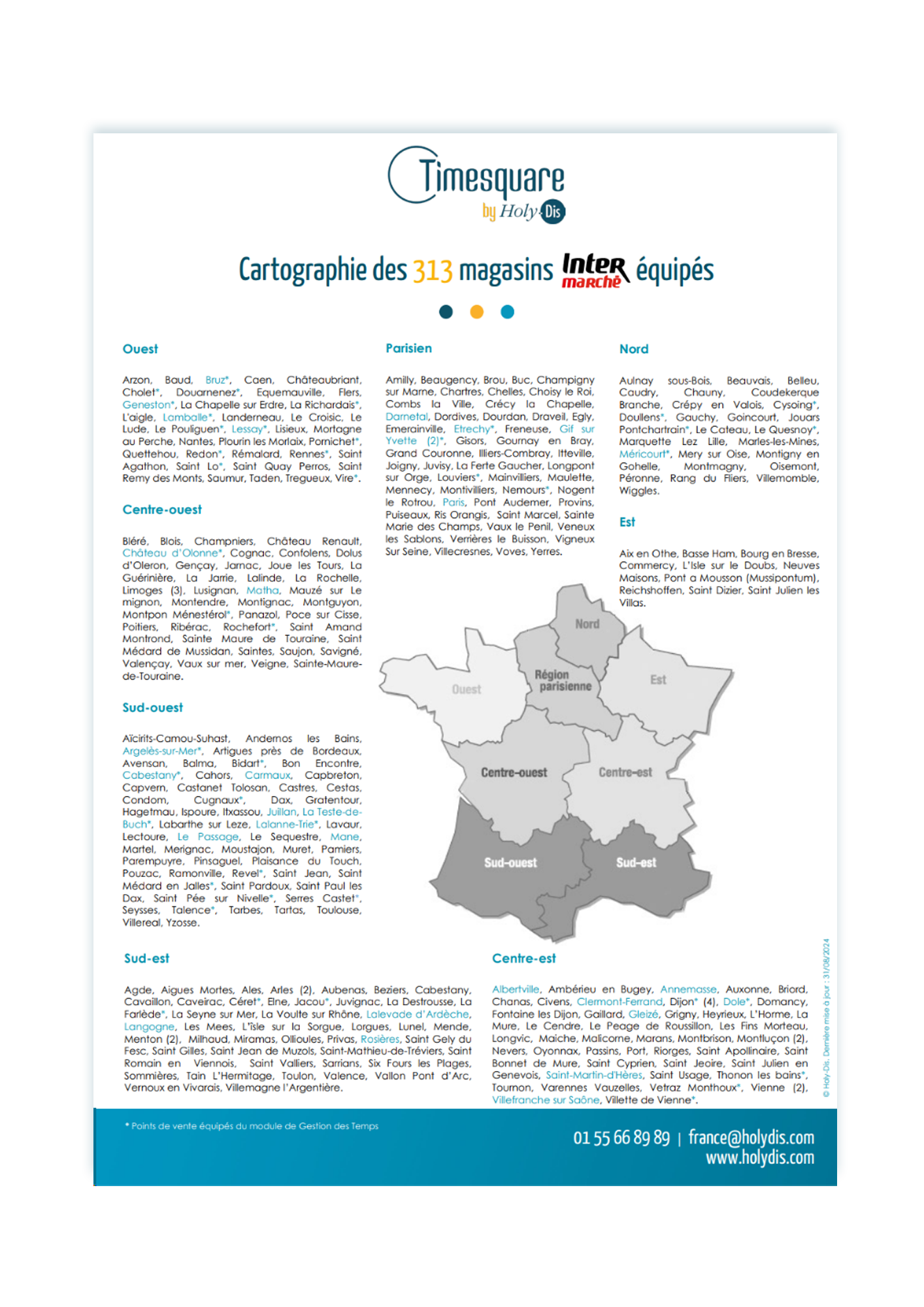 Cartographie Magasins Intermarche equipes de planification